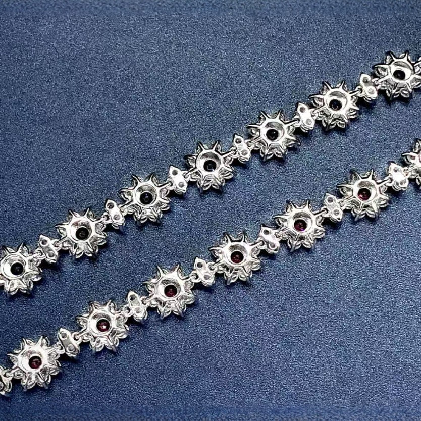 Floral Emerald Tennis Bracelet