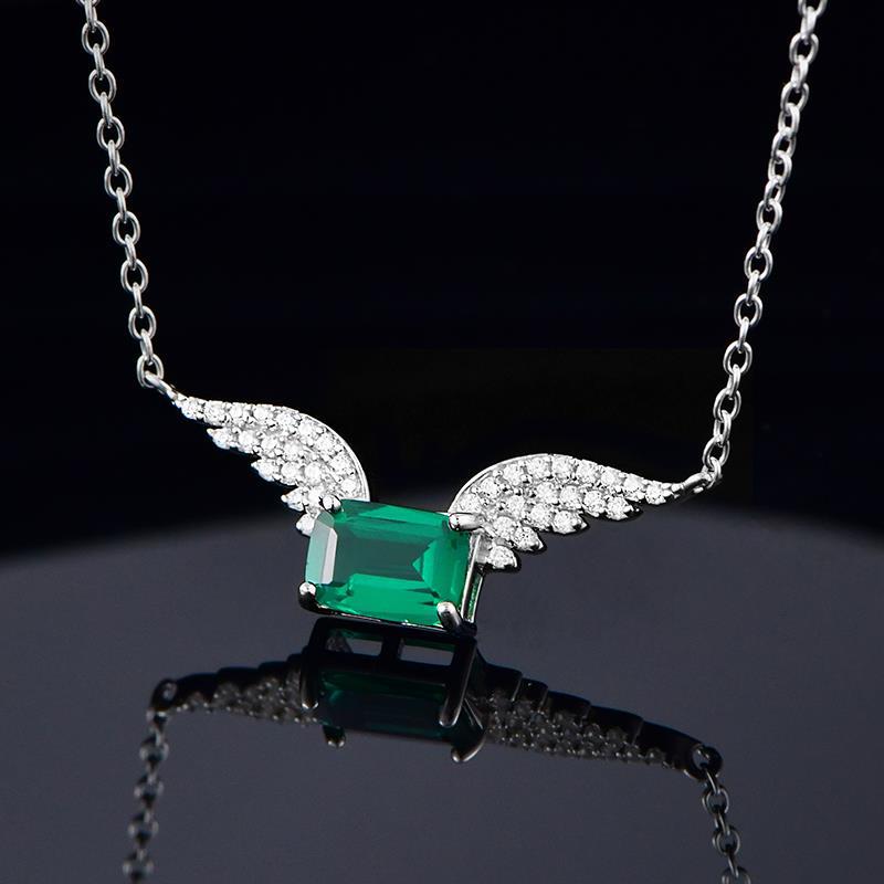 Winged Emerald Statement Necklace