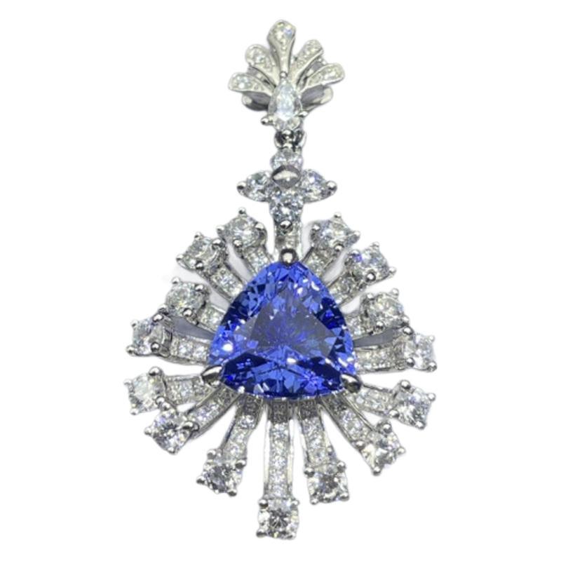 Teardrop Sapphire Statement Pendant