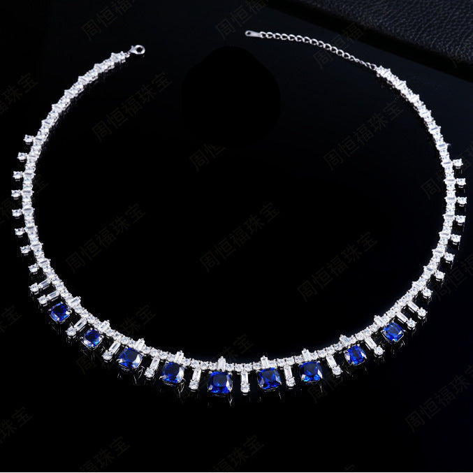 Elegant Sapphire Choker Necklace