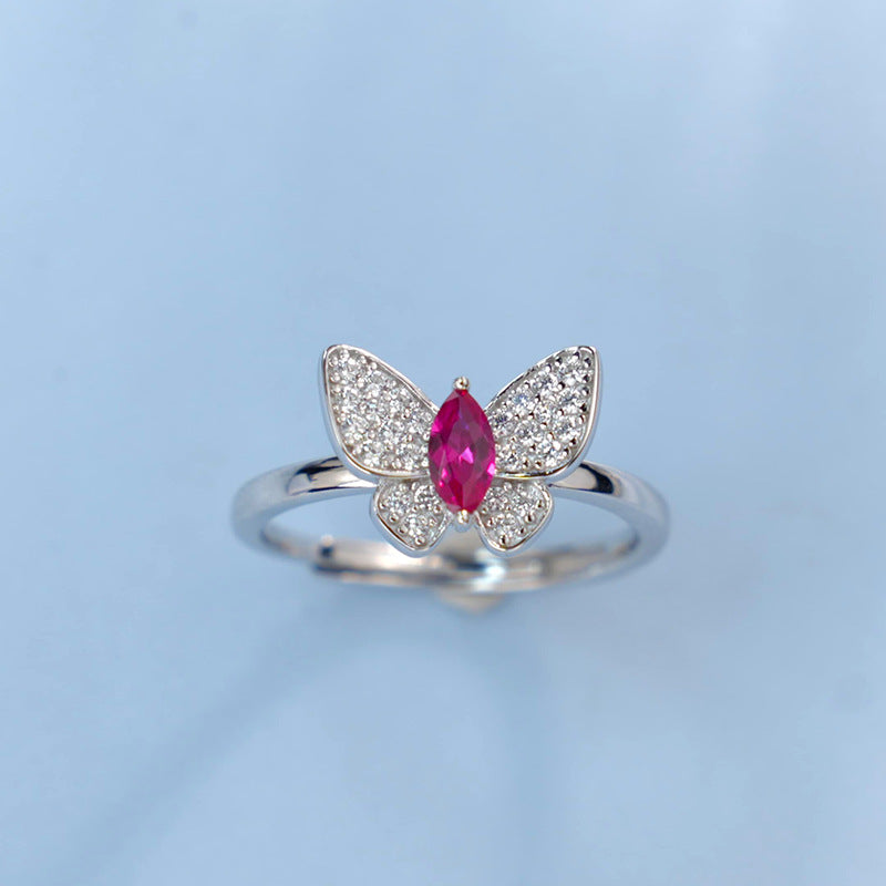 Ruby Butterfly Ring