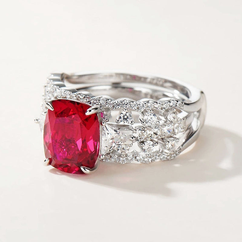 Ruby Cocktail Ring Set