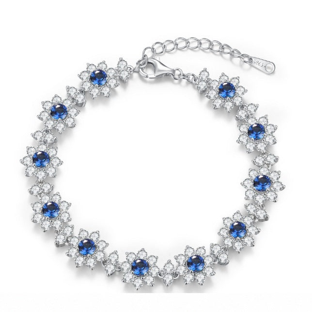 Dainty Emerald Cluster Bracelet