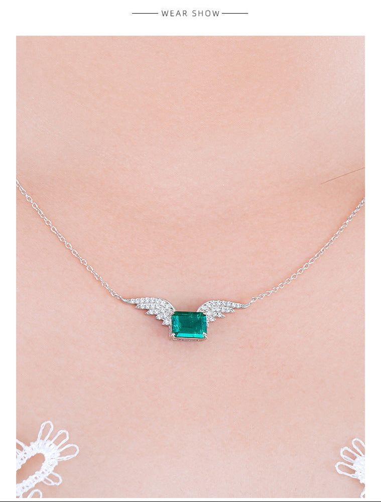 Winged Emerald Statement Necklace