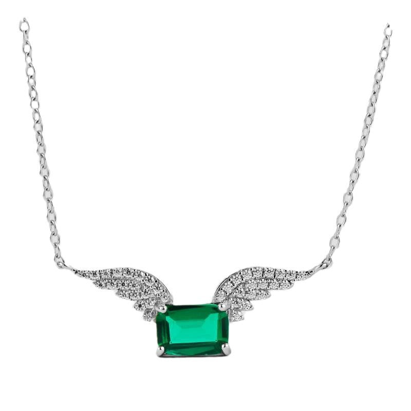 Winged Emerald Statement Necklace